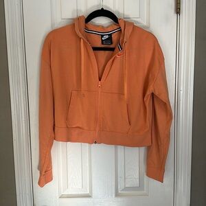 Nike full zip cropped hooded sweatshirt size XS
